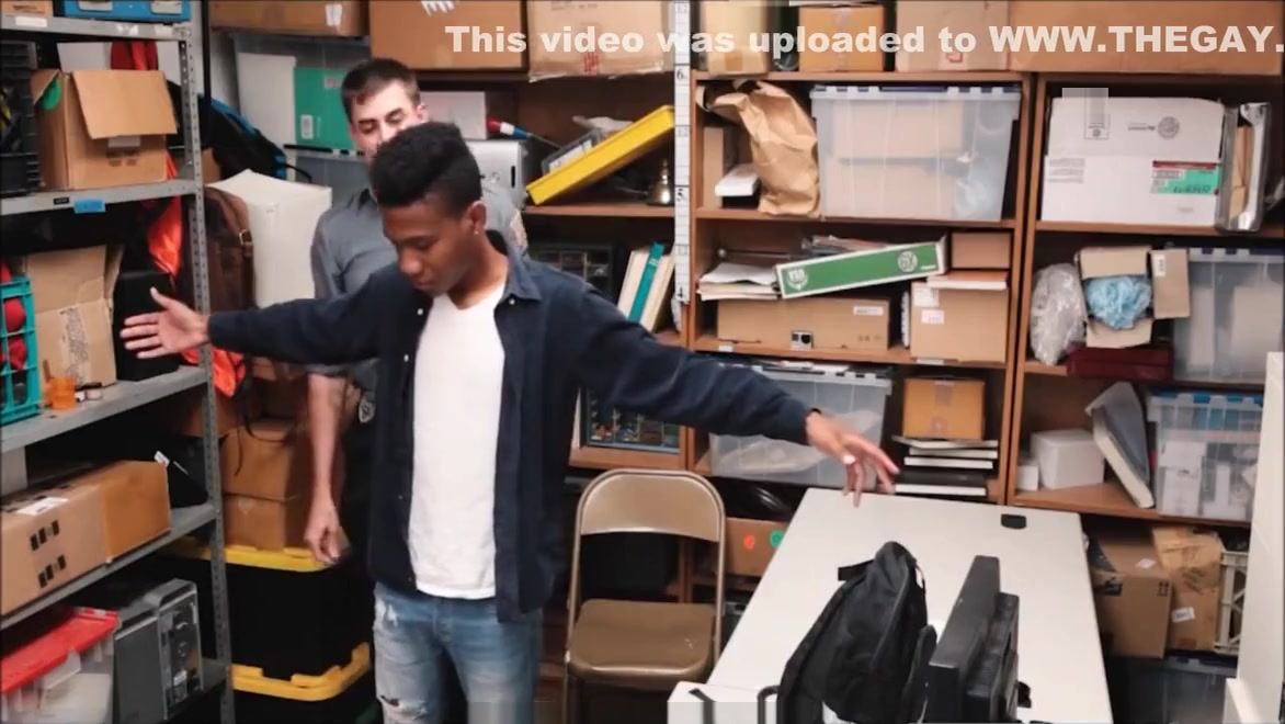 Cute Black Twink Shoplifter Caught And Fucked By White Security Officer
