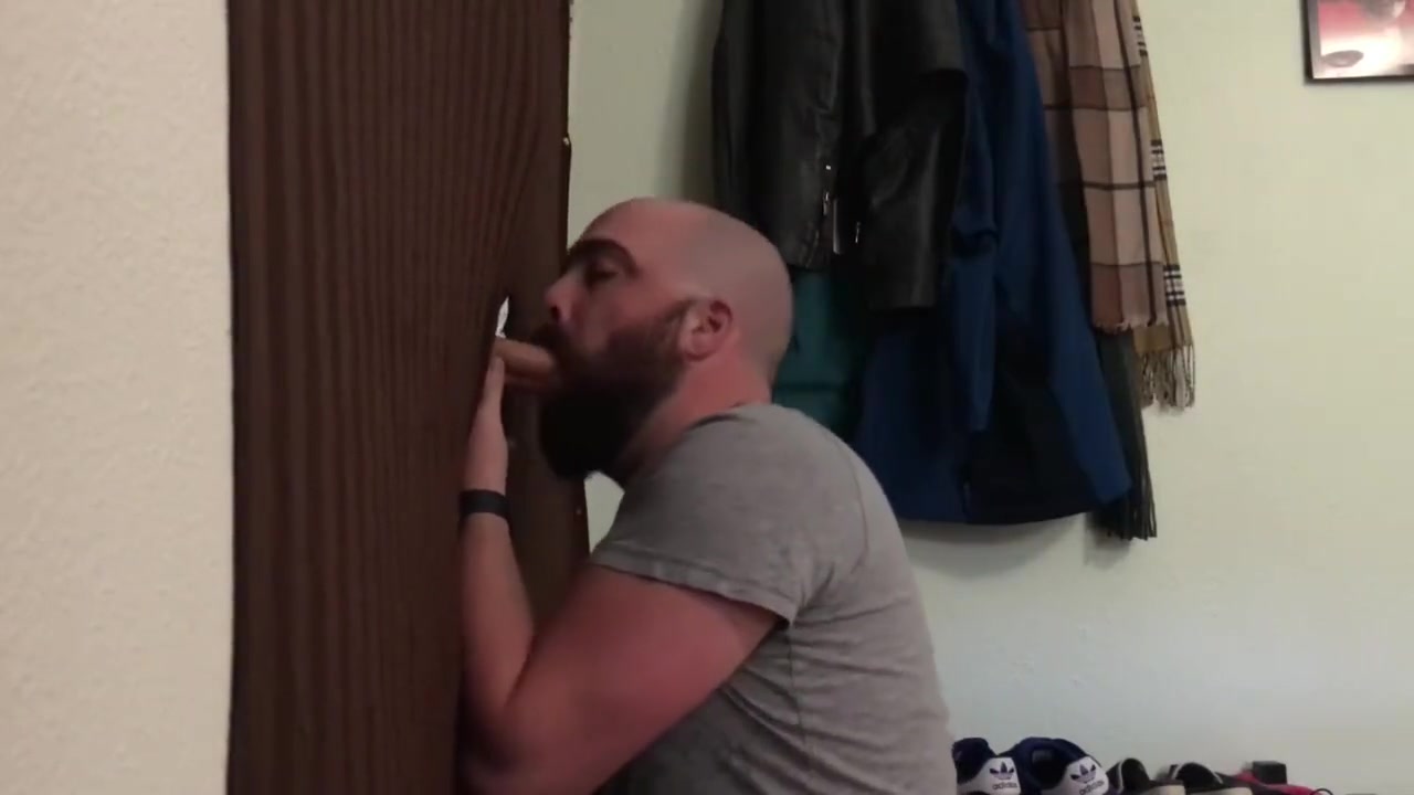 Straight married guy feeding me at my homemade glory hole