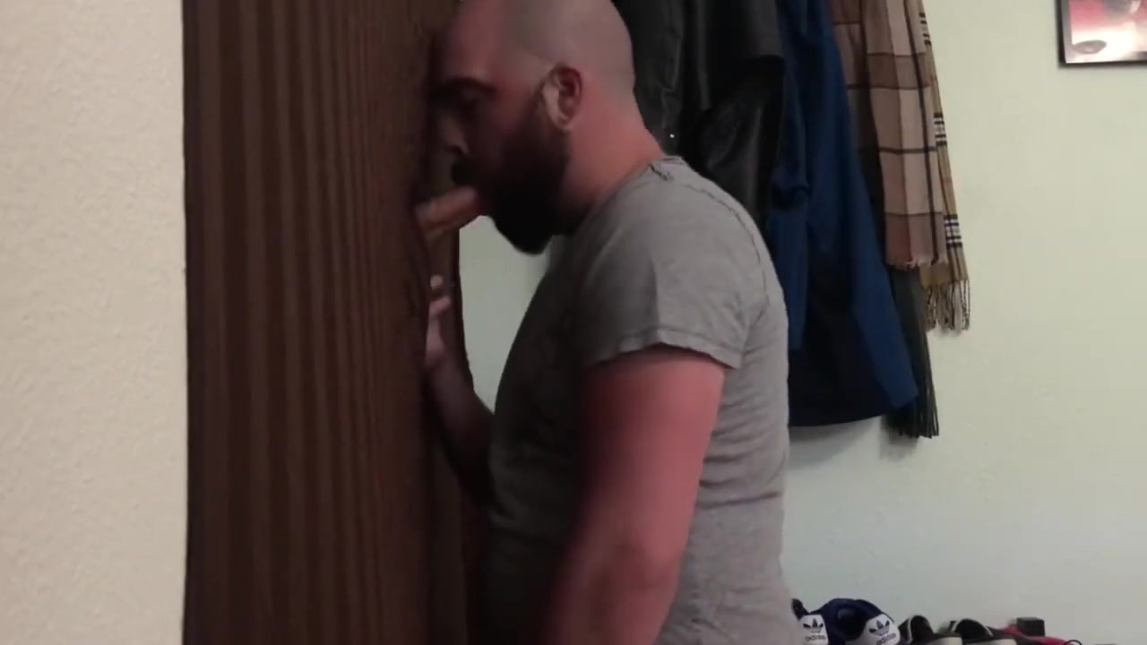 Straight married guy feeding me at my homemade glory hole