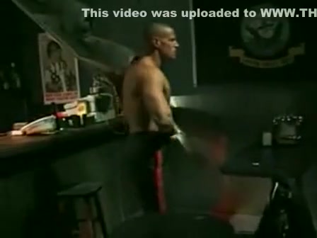 Hot military man fucking bartender