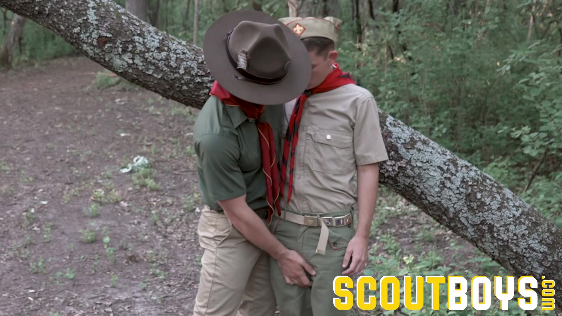 ScoutBoys Muscular scoutmaster barebacks obedient twink