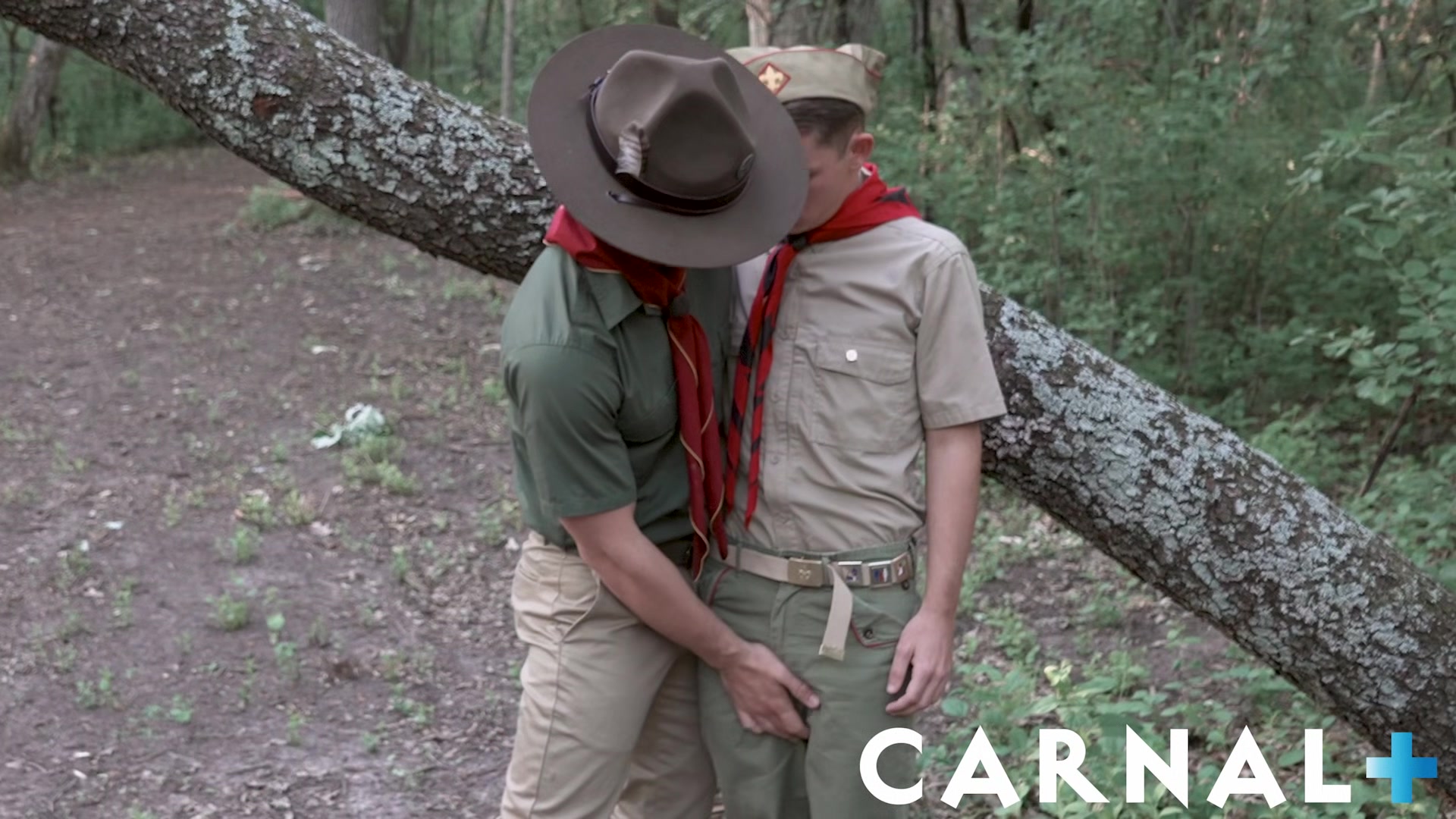 ScoutBoys Scoutmaster seduces twink in woods and fucks him