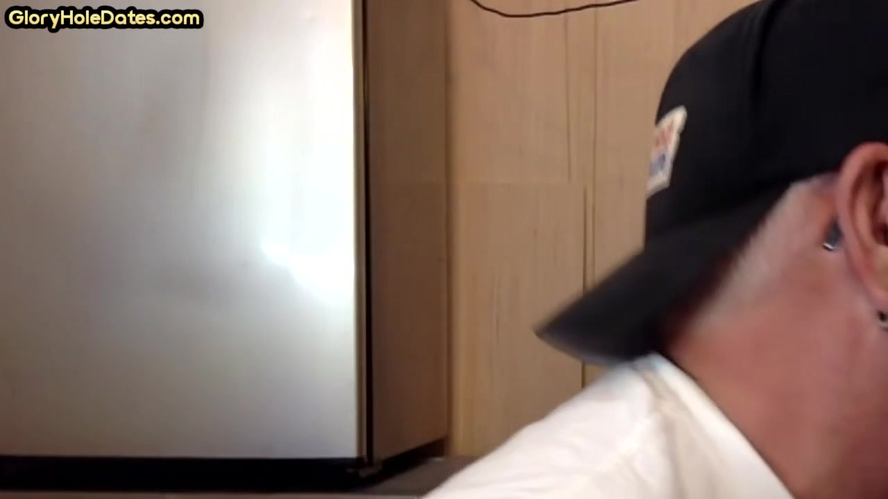 Gloryhole IR mature gay gets fucked by black cock after BJ