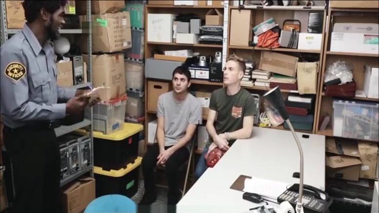 Two Straight Boys Caught Shoplifting Fucked By Black Gay Officer