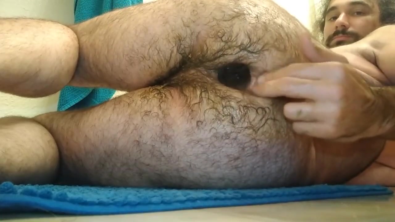 Anal orgasm by beer bottle in ass, anal self fisting: man cums hands-free