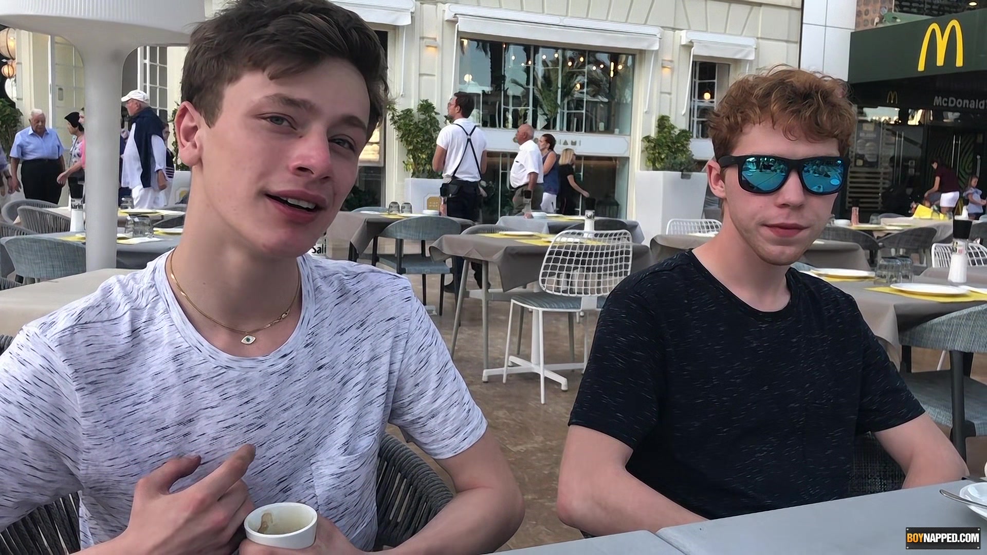 Obedient twinks tormented and fucked in rough raw foursome