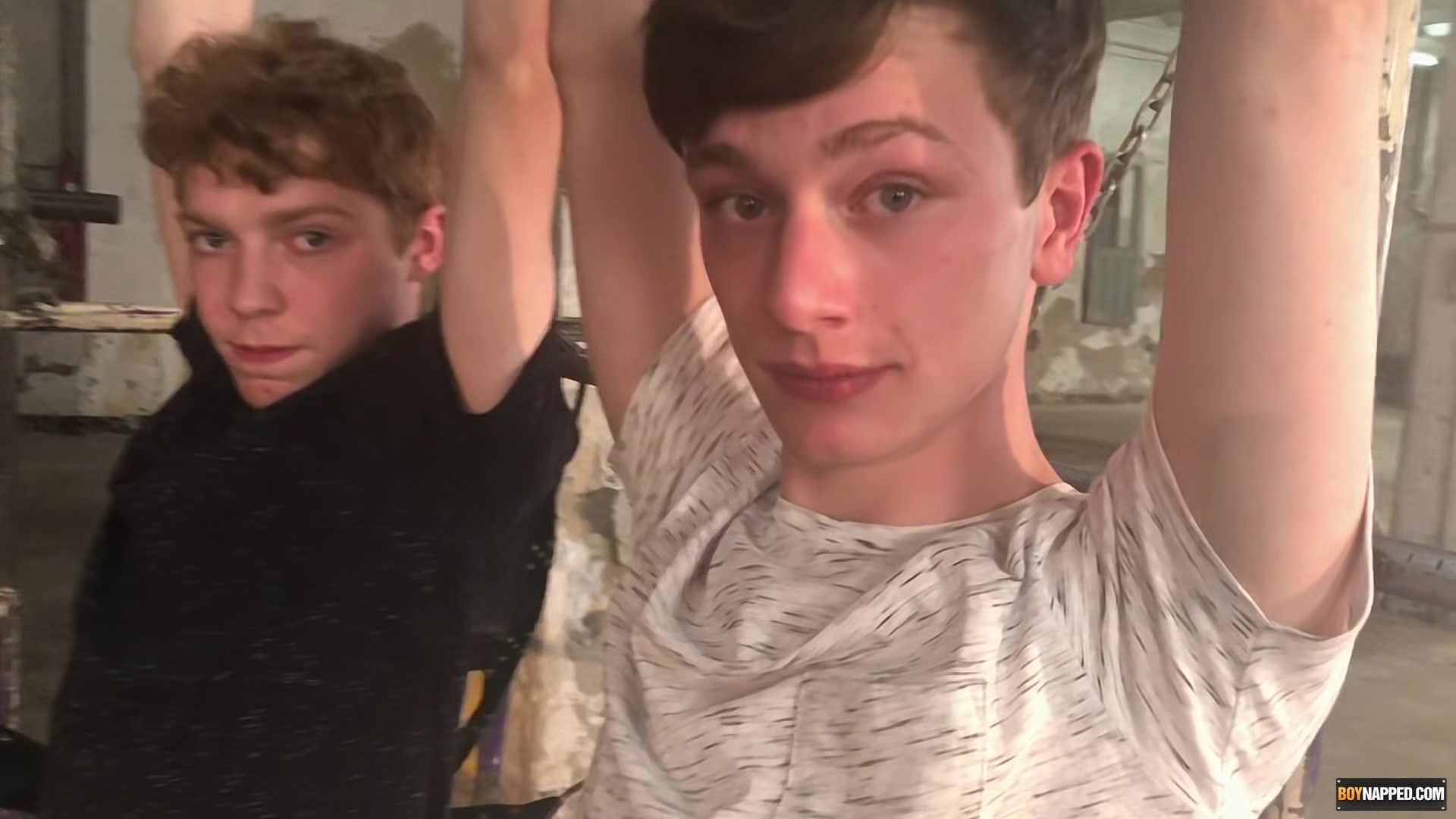 Obedient twinks tormented and fucked in rough raw foursome