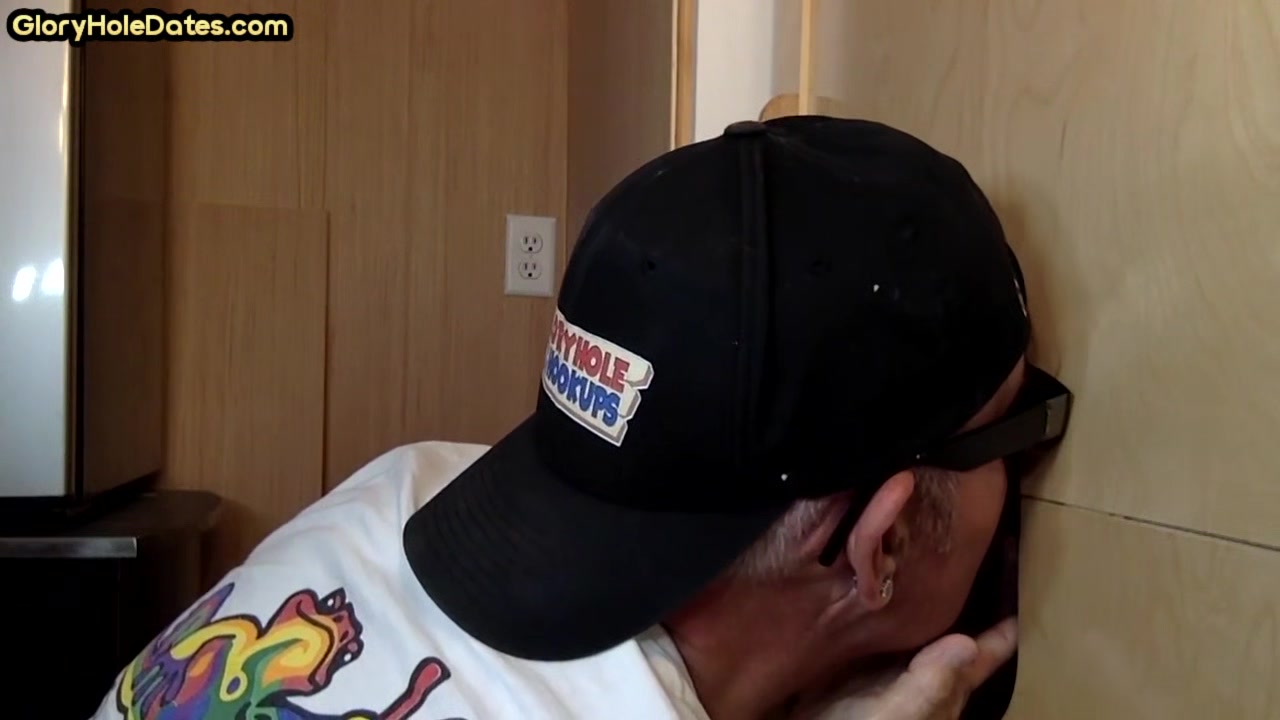 Gray mature amateur gay giving head to gloryhole cock