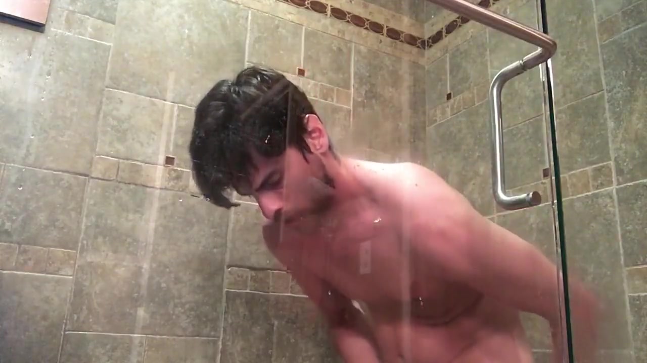 Shower anal toying