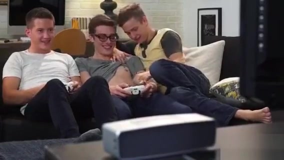 Threessome young handsome boys Blake Mitchell Belami