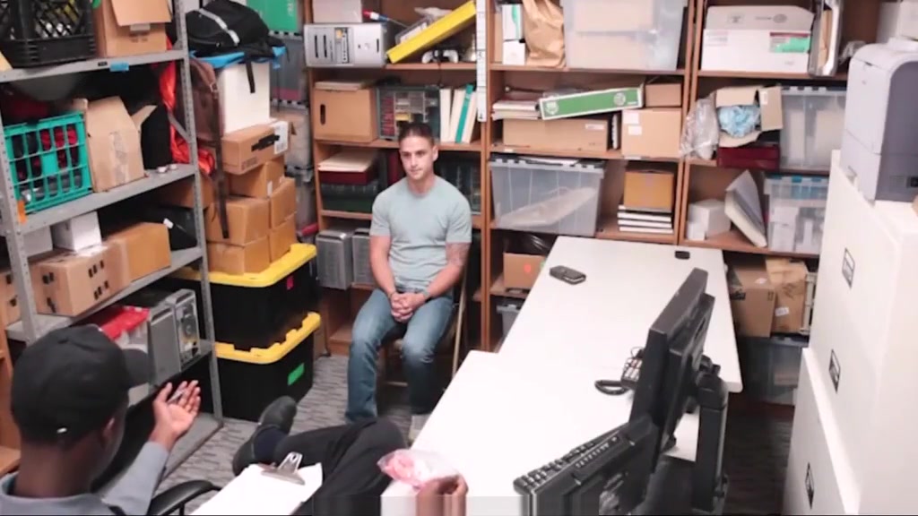 Hot Blonde Straight Jock Makes Fuck Agreement With Black Gay Officer For No Cops