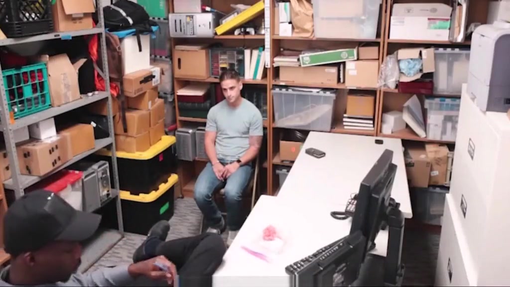 Hot Blonde Straight Jock Makes Fuck Agreement With Black Gay Officer For No Cops