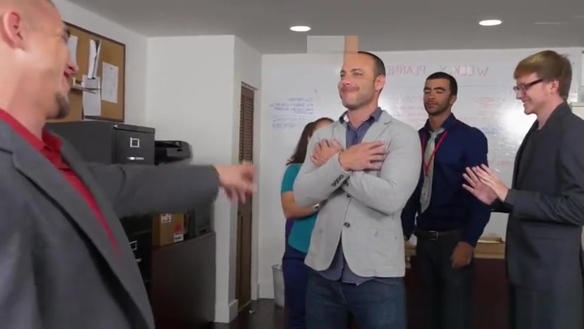 Office stud ravaged by jock cock