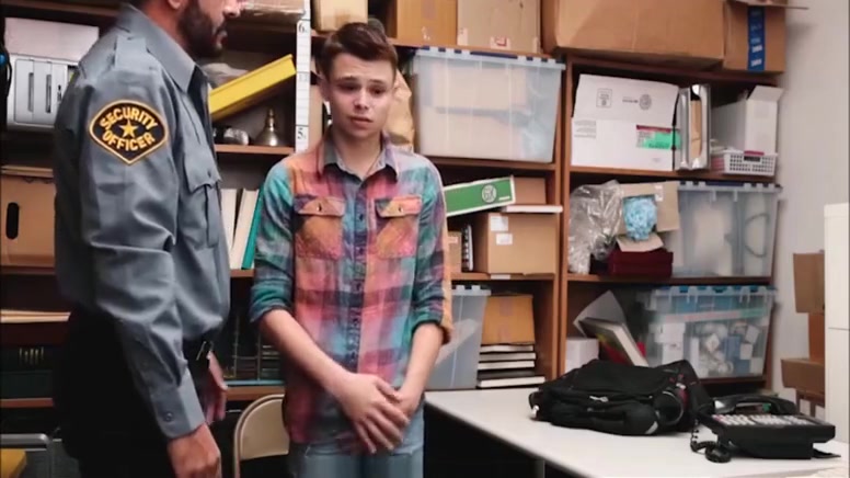 Young Twink Shoplifter Boy Caught And Fucked By Bear Officer