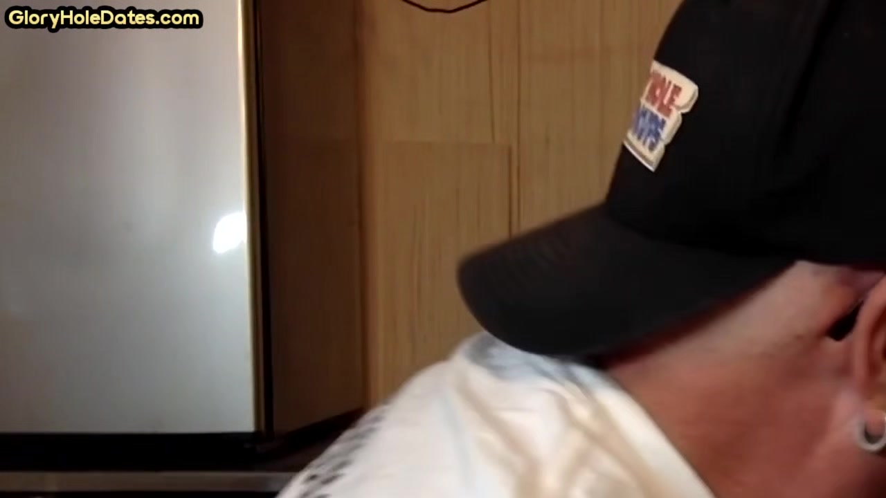 Homemade gloryhole DILF sucks cock in BJ and HJ closeup