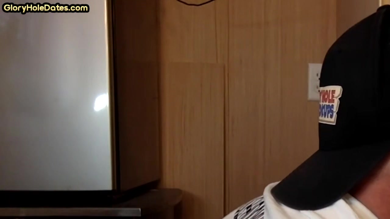 Homemade gloryhole DILF sucks cock in BJ and HJ closeup