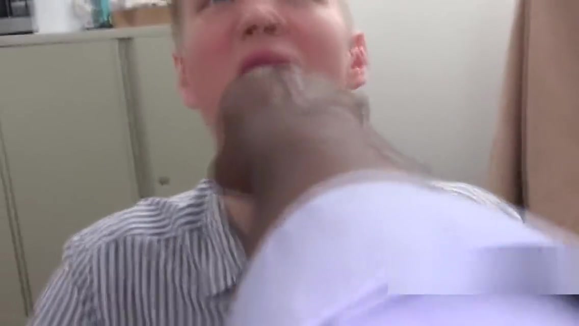 Blonde cracker gets his mouth and asshole stuffed by casting director