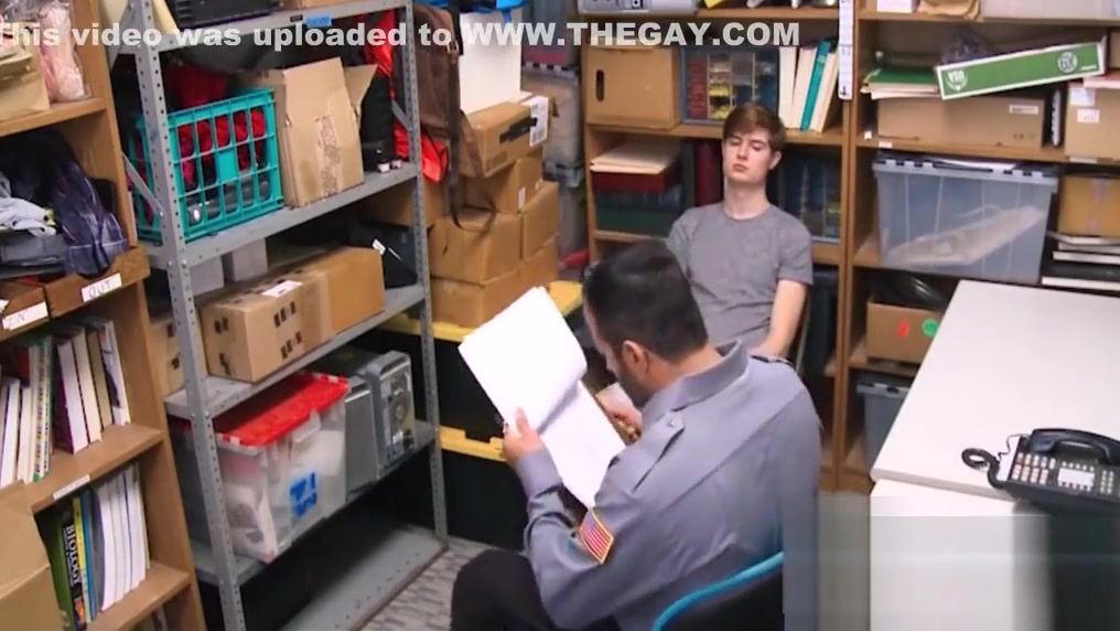 Young Straight Twink Caught Shoplifting Fucked By Gay Bear Officer For No Charges
