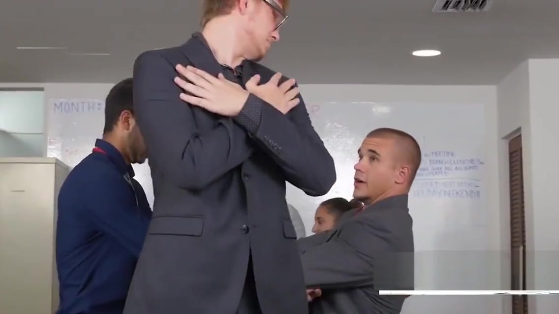Gay boy with tattoos riding black doctor