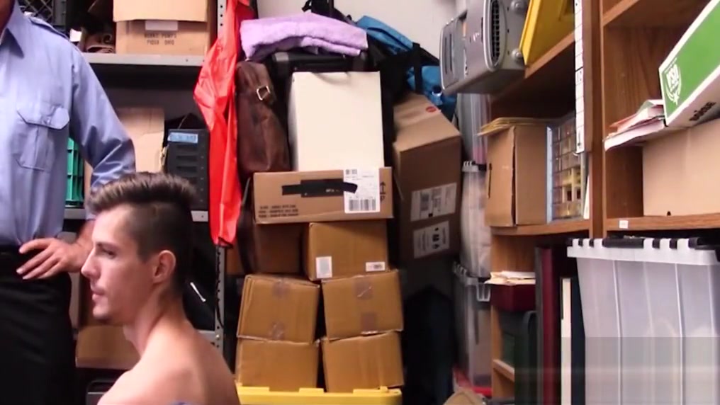 Straight Twink Shoplifter Caught Stealing Watch Fucked Hard By Gay Jock Security Officer