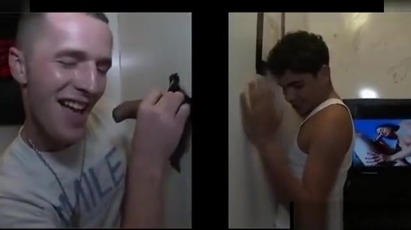 Straight guy sucked in gay gloryhole