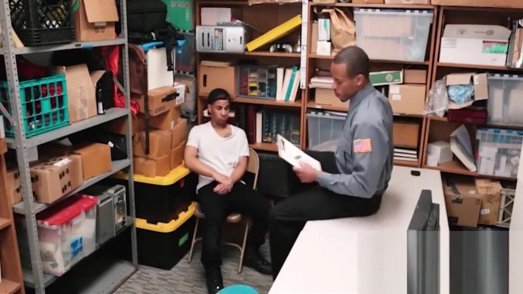 Straight Black Ebony Twink Caught Shoplifting Marijuana At Dispensary Fucked By Gay Black Security Officer