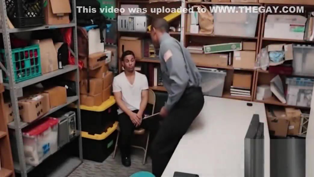 Straight Black Ebony Twink Caught Shoplifting Marijuana At Dispensary Fucked By Gay Black Security Officer