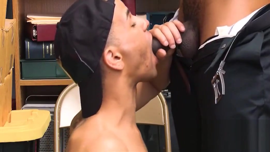 Straight Black Ebony Twink Caught Shoplifting Marijuana At Dispensary Fucked By Gay Black Security Officer