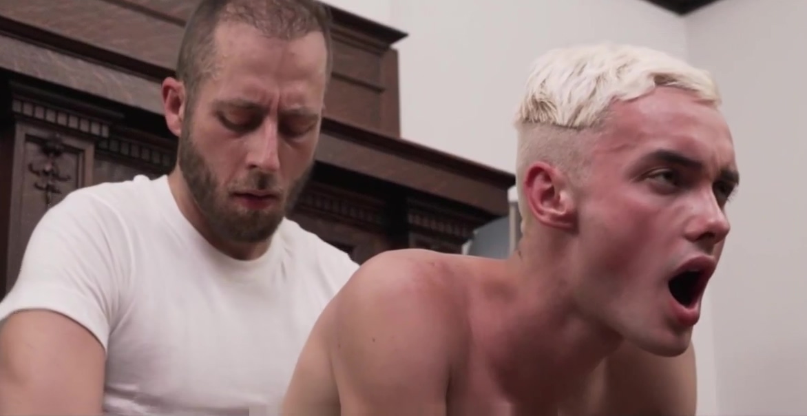 Blonde Mormon Twink Boy Fucked By Fucked By Church President In His Office
