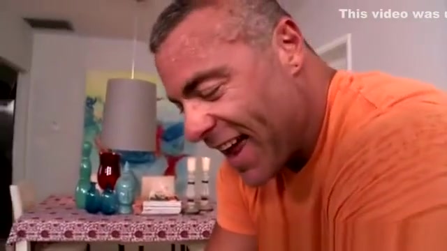 Massage scene with licking and strong contact