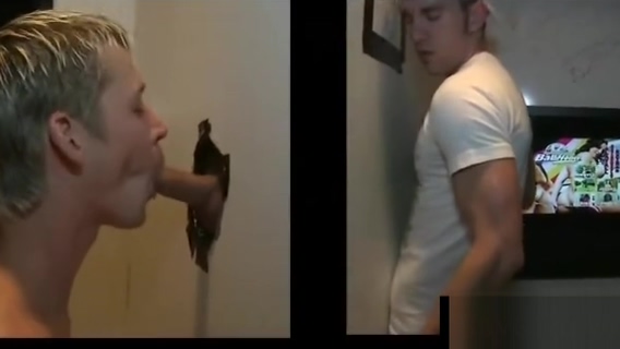 Gay sucks straight guy in gloryhole
