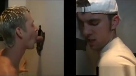 Gay sucks straight guy in gloryhole