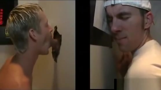 Gay sucks straight guy in gloryhole