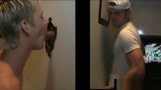Gay sucks straight guy in gloryhole