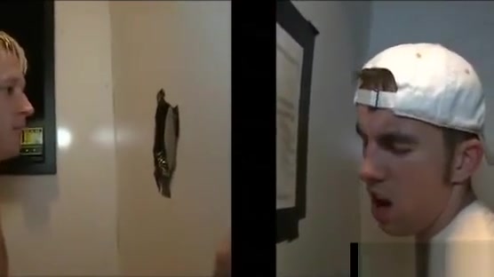 Gay sucks straight guy in gloryhole