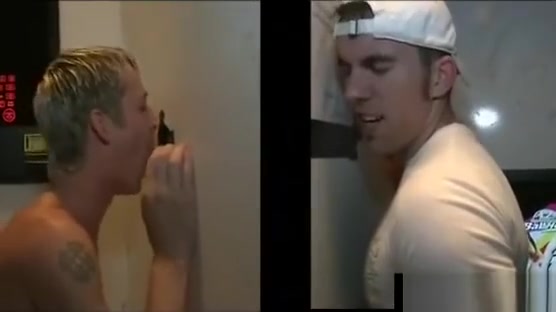 Gay sucks straight guy in gloryhole