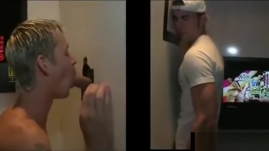 Gay sucks straight guy in gloryhole