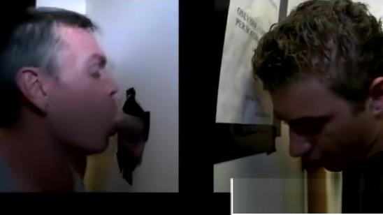 Gay straight gloryhole blowjob