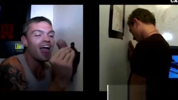 Gay straight gloryhole blowjob