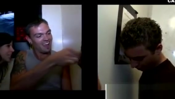 Gay straight gloryhole blowjob