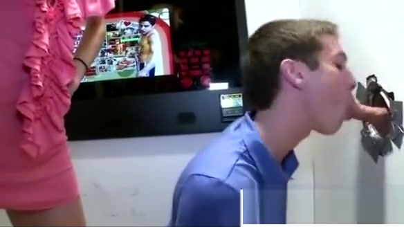 Gay straight gloryhole blowjob