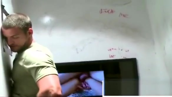 Gay straight gloryhole blowjob