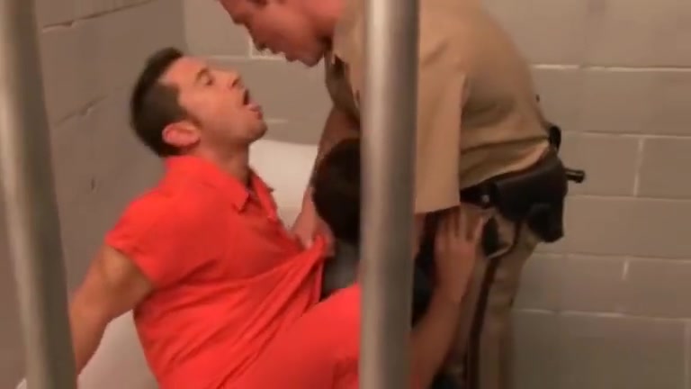 Hot gay threesome action in the office