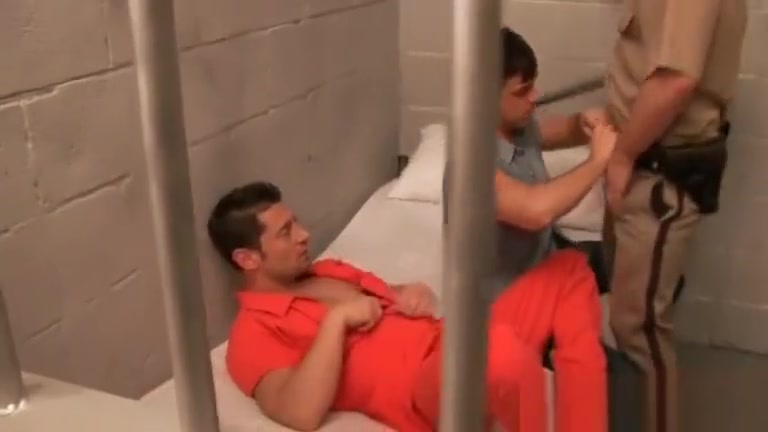 Hot gay threesome action in the office