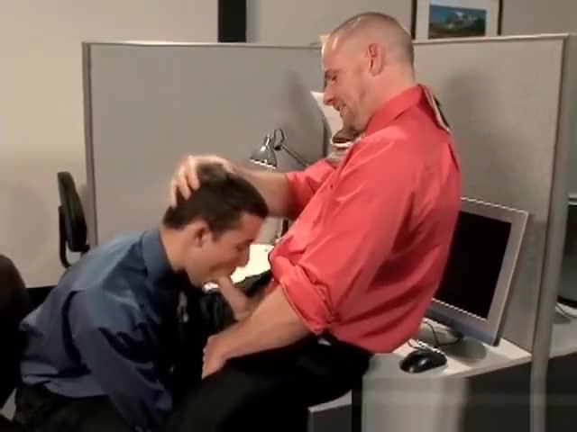 Gay fucking and sucking at the office
