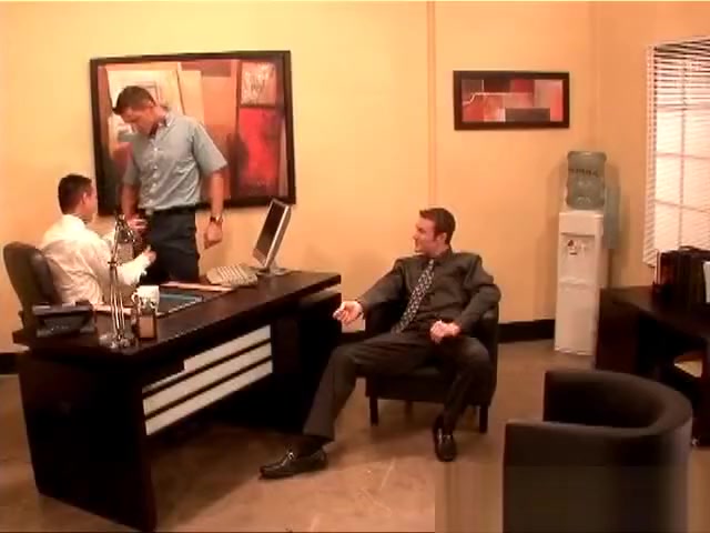 Hot gay office threesome 3 by HardOnJob