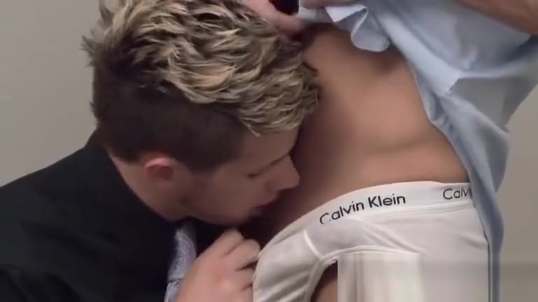 Brad fucking and wanking in the office