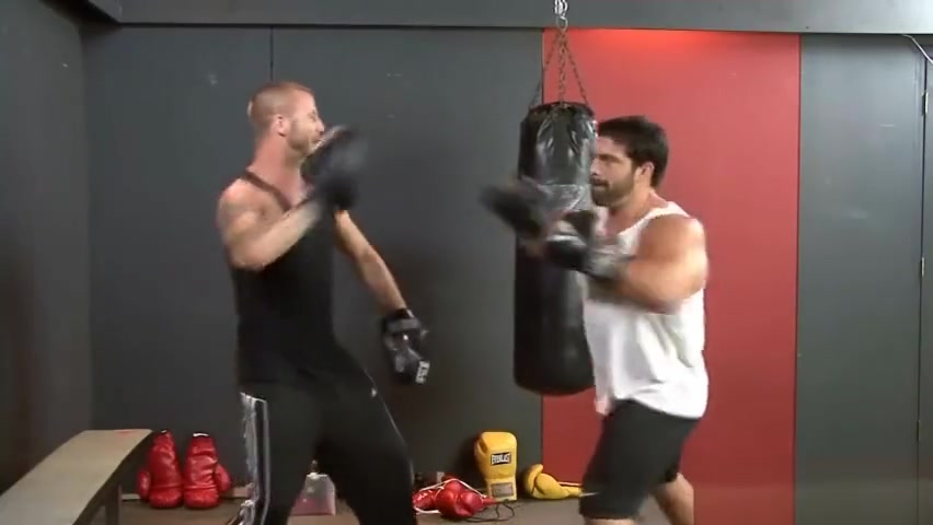 Guy gives his trained nice massage