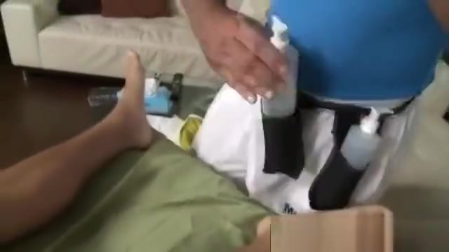 Bear gives massage to straight dude