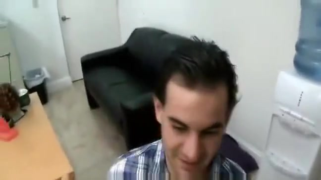 POV gay blowjob at audition